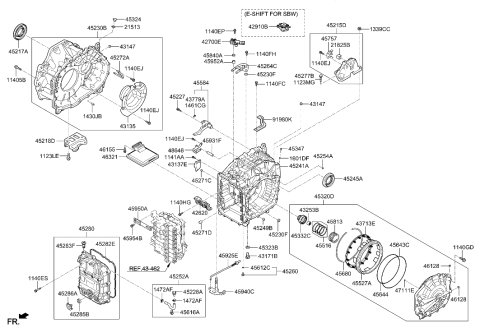 2023 Hyundai Sonata Bracket Assembly-T/M SUPT Diagram for 45211-4G145