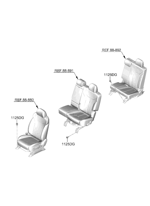2023 Hyundai Palisade Hardware-Seat Diagram