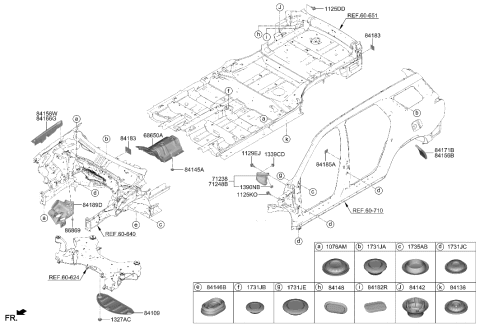 2023 Hyundai Sonata Pad-Antinoise Diagram for 84157-4D000