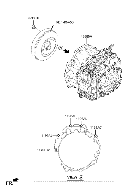 2023 Hyundai Palisade Transaxle Assy-Auto Diagram