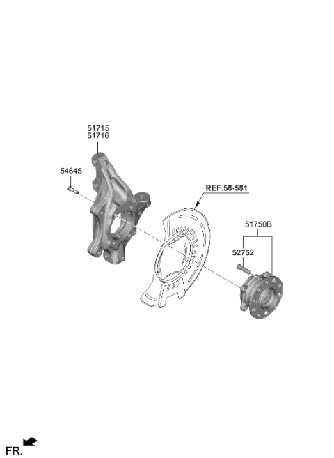 2023 Hyundai Palisade Front Axle Diagram