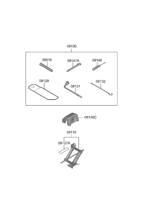 2023 Hyundai Palisade OVM Tool Diagram