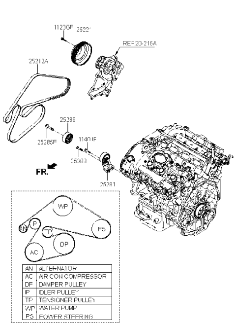 2023 Hyundai Palisade Coolant Pump Diagram