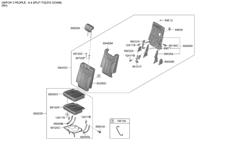 2023 Hyundai Palisade 3rd Seat Diagram 1