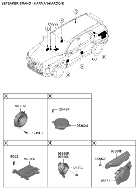 2023 Hyundai Palisade Speaker Diagram 2