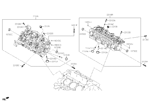 2023 Hyundai Palisade Cylinder Head Diagram 1