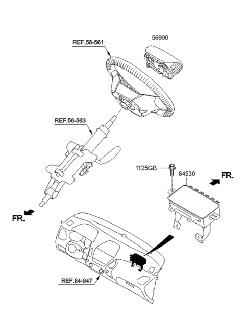 2017 Hyundai Tucson Fuel Cell Air Bag System Diagram 1