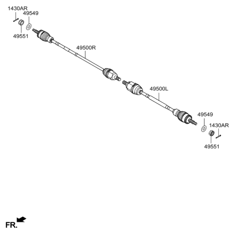 2016 Hyundai Tucson Drive Shaft (Front) Diagram