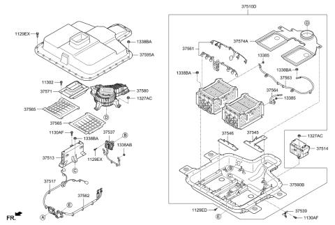 2022 Hyundai Santa Fe Relay Assembly-Power Diagram for 37514-4W000