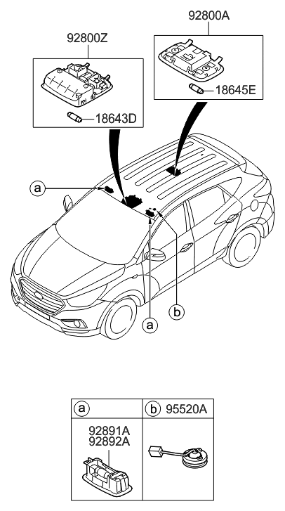 2017 Hyundai Tucson Fuel Cell Room Lamp Diagram