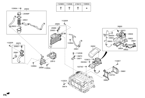 2022 Hyundai Santa Fe Bolt-Engine Cover Mounting Diagram for 29243-2B400