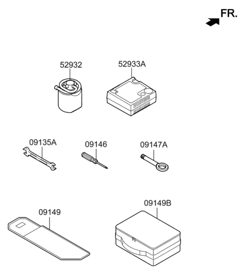 2017 Hyundai Tucson OVM Tool Diagram