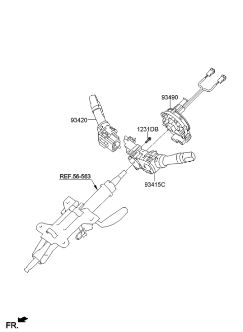 2017 Hyundai Tucson Fuel Cell Multifunction Switch Diagram