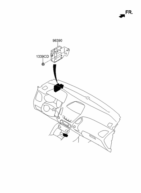 2016 Hyundai Tucson Control Unit Assembly-V.E.S.S Diagram for 96390-4W000