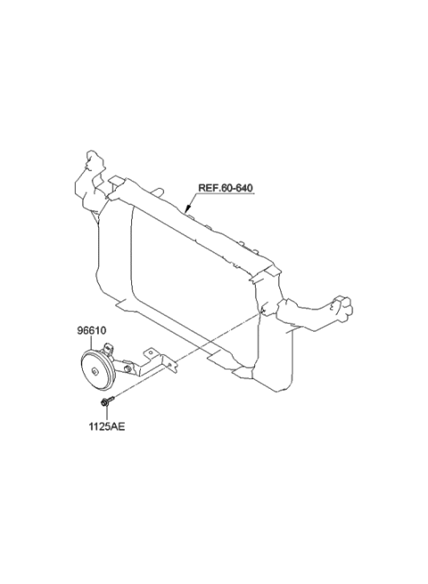 2017 Hyundai Tucson Horn Assembly-Low Pitch Diagram for 96610-3X300