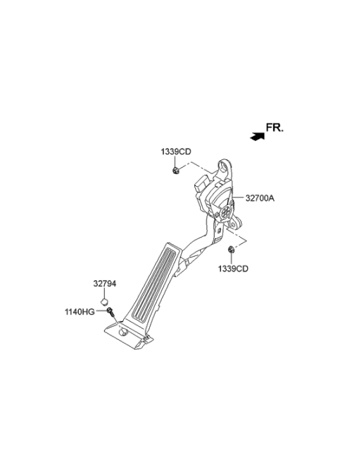 2017 Hyundai Tucson Fuel Cell Accelerator Pedal Diagram