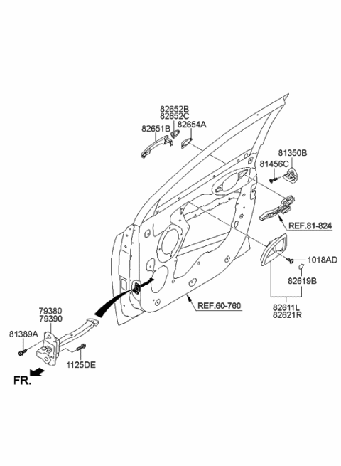 2017 Hyundai Tucson Front Door Locking Diagram