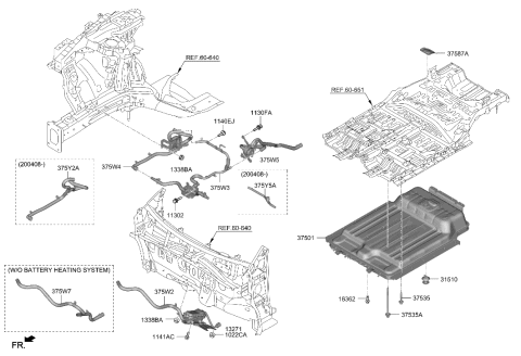 2000 Hyundai XG300 3WAY Valve Assembly-Inlet Diagram for 375V3-K4000