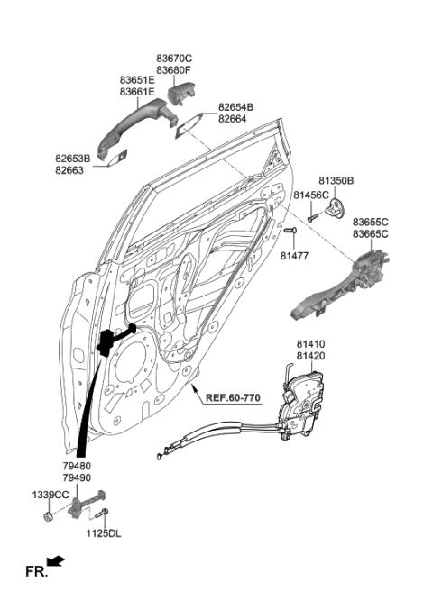 2020 Hyundai Kona Electric Rear Door Locking Diagram