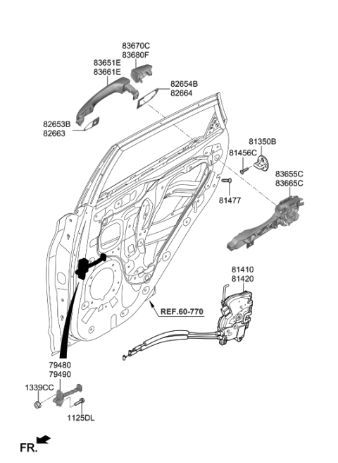 2019 Hyundai Kona Electric Rear Door Locking Diagram