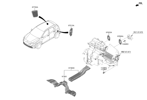 2021 Hyundai Kona Electric Heater System-Duct & Hose Diagram