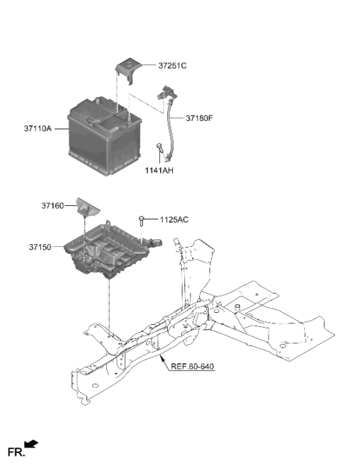 2019 Hyundai Kona Electric Battery & Cable Diagram