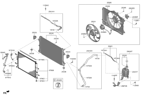 2019 Hyundai Kona Electric Bracket-CHILLER Diagram for 25672-K4500