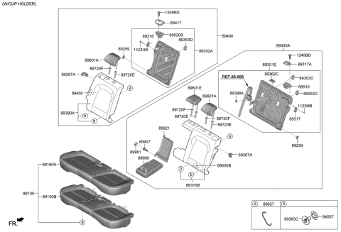 2022 Hyundai Genesis GV80 Pad Assembly-Rear Seat Back,RH Diagram for 89450-K4000