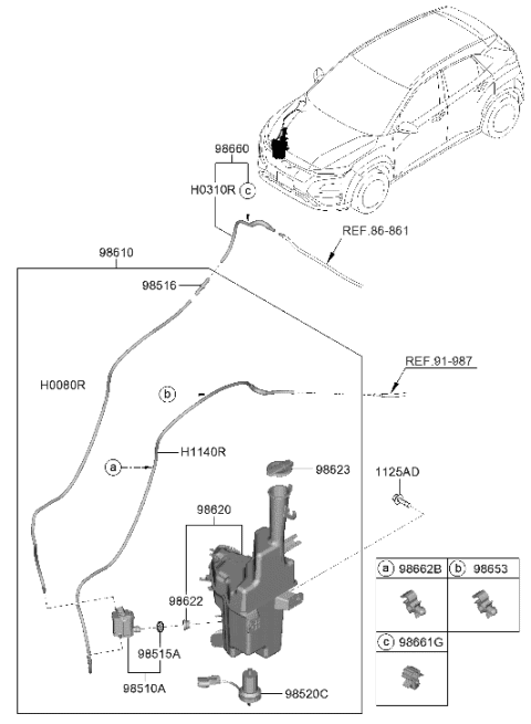 2021 Hyundai Kona Electric Windshield Washer Diagram