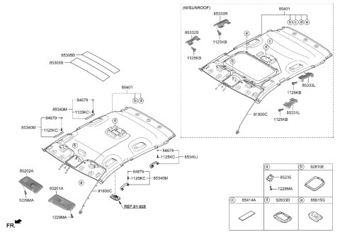 2020 Hyundai Kona Electric Wiring Assembly-Roof Diagram for 91810-K4080