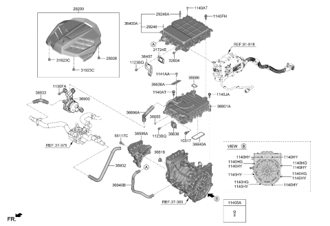 2021 Hyundai Kona Electric Cover Assembly-Pe Room Diagram for 29200-0E070