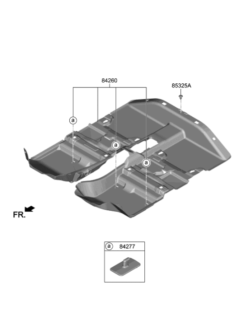 2020 Hyundai Kona Electric Floor Covering Diagram