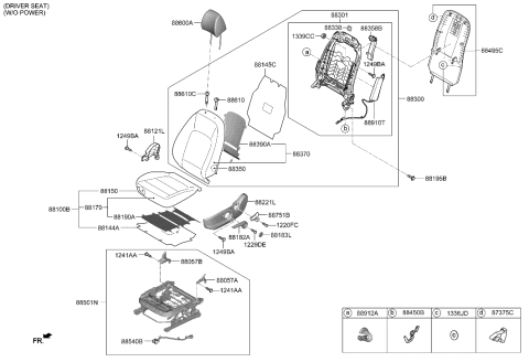 2019 Hyundai Kona Electric Front Seat Diagram 2