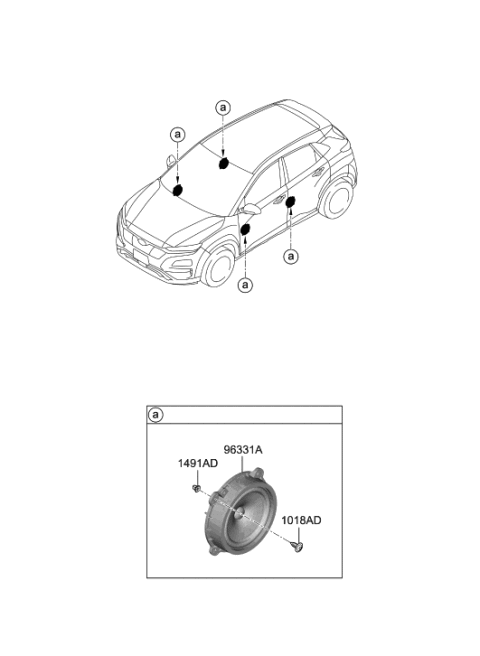 2019 Hyundai Kona Electric Speaker Diagram 1