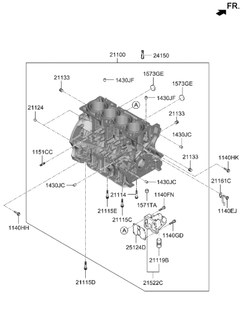 2010 Hyundai Sonata Old Body Style Cylinder Block Diagram 1