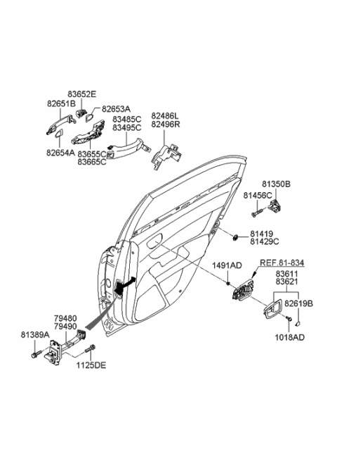 2008 Hyundai Sonata Rear Door Locking Diagram