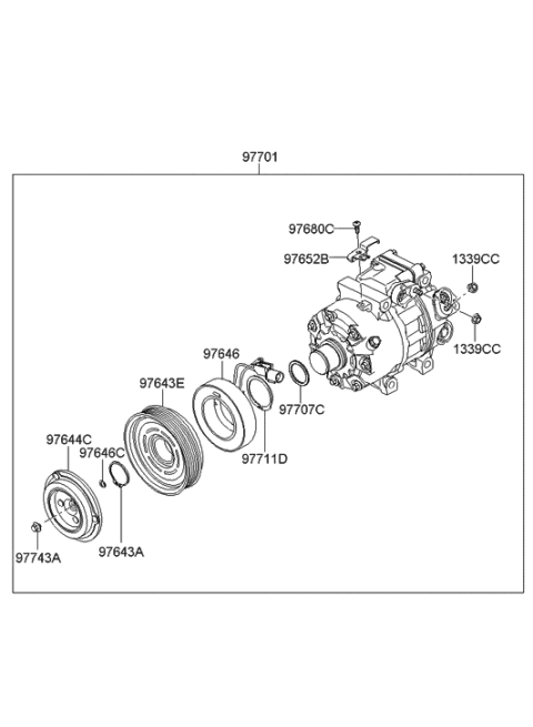 2009 Hyundai Sonata Air conditioning System-Cooler Line Diagram 2