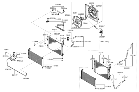 2010 Hyundai Sonata Hose Assembly-Radiator,Upper Diagram for 25414-3K500