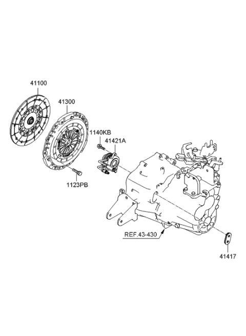 2010 Hyundai Sonata Clutch & Release Fork Diagram