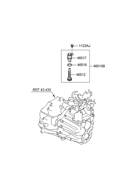 2009 Hyundai Sonata Speedometer Driven Gear-Manual Diagram