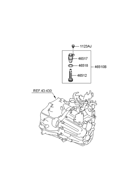 2010 Hyundai Sonata Old Body Style Speedometer Driven Gear-Manual Diagram