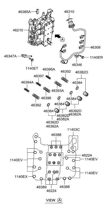 2010 Hyundai Sonata Transmission Valve Body Diagram 1