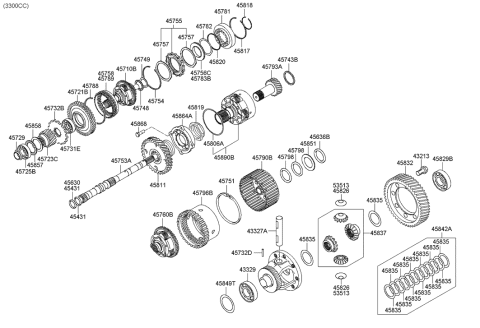 2009 Hyundai Sonata Plate-Stopper Diagram for 45782-39010