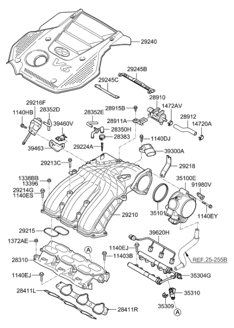 2007 Hyundai Sonata New Body Style Intake Manifold Diagram 2