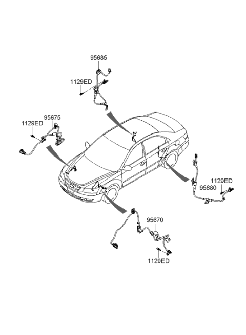 2007 Hyundai Sonata New Body Style ABS Sensor Diagram