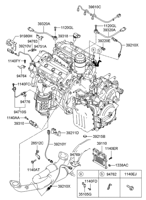 2010 Hyundai Sonata Old Body Style Electronic Control Diagram 2