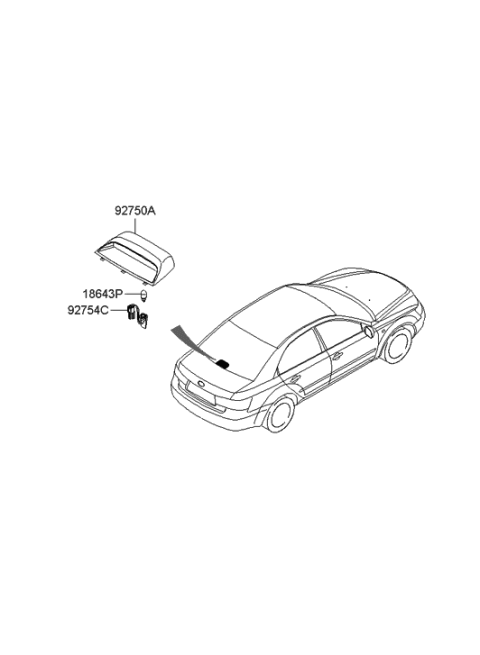 2007 Hyundai Sonata New Body Style High Mounted Stop Lamp Diagram