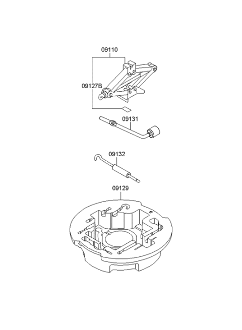 2009 Hyundai Sonata Old Body Style OVM Tool Diagram