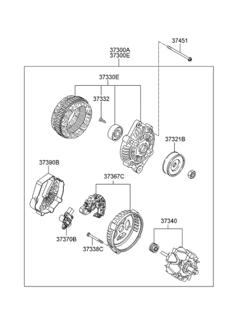 2007 Hyundai Sonata New Body Style Alternator Diagram 1