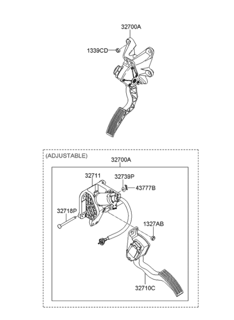 2010 Hyundai Sonata Old Body Style Accelerator Pedal Diagram 1